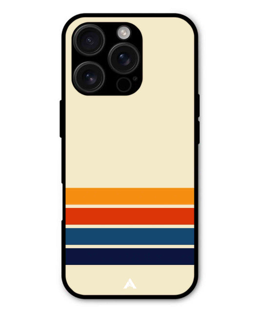 Stripe Pattern 12 Metal Back Cover Phone Case for iPhone 13 Pro