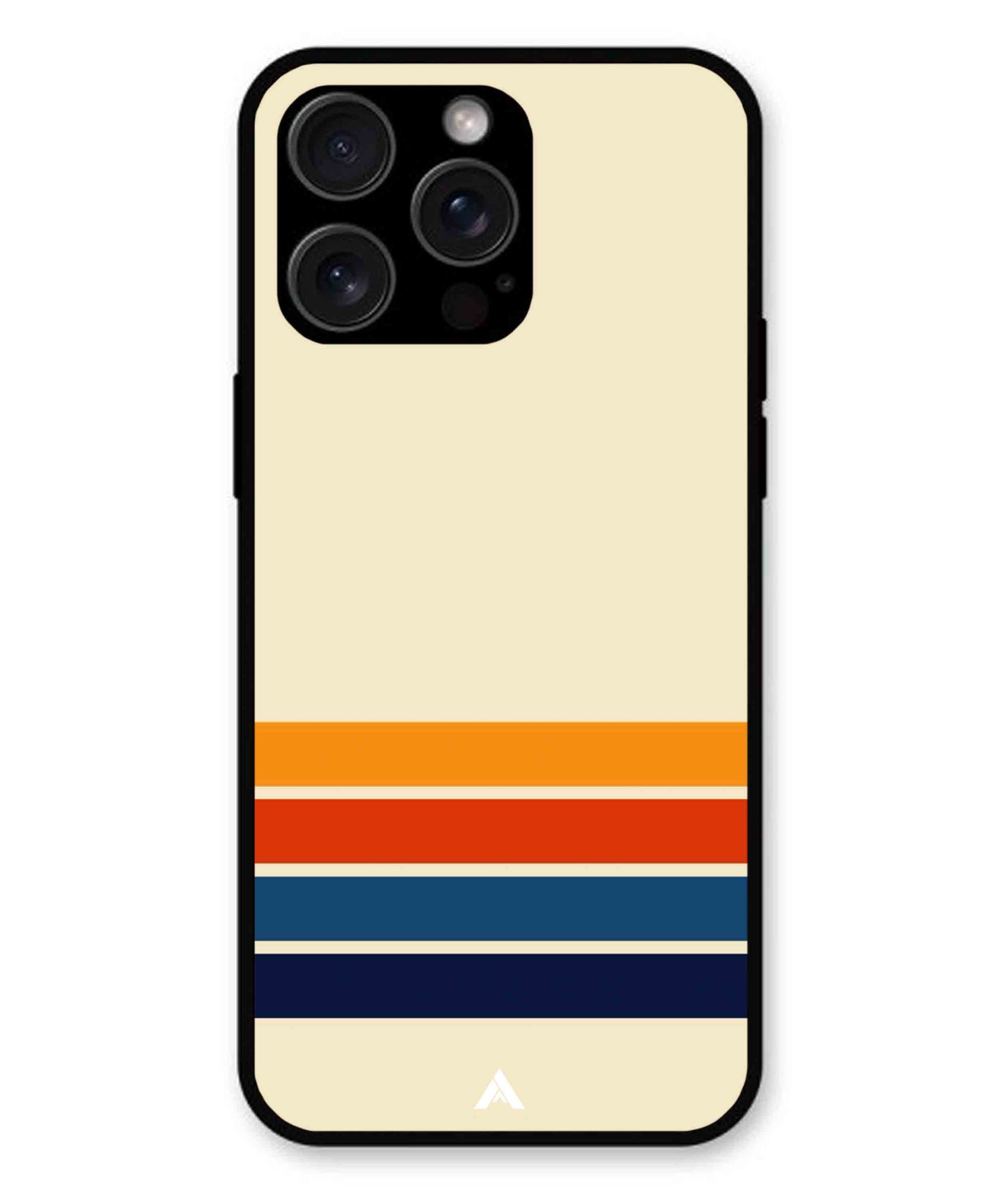 Stripe Pattern 12 Metal Back Cover Phone Case for iPhone 13 Pro Max