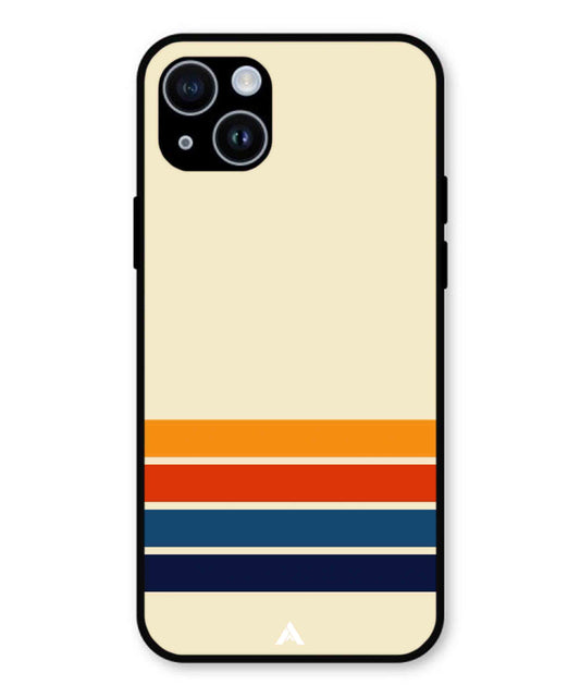 Stripe Pattern 12 Metal Back Cover Phone Case for iPhone 14