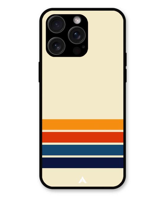 Stripe Pattern 12 Metal Back Cover Phone Case for iPhone 14 Pro Max