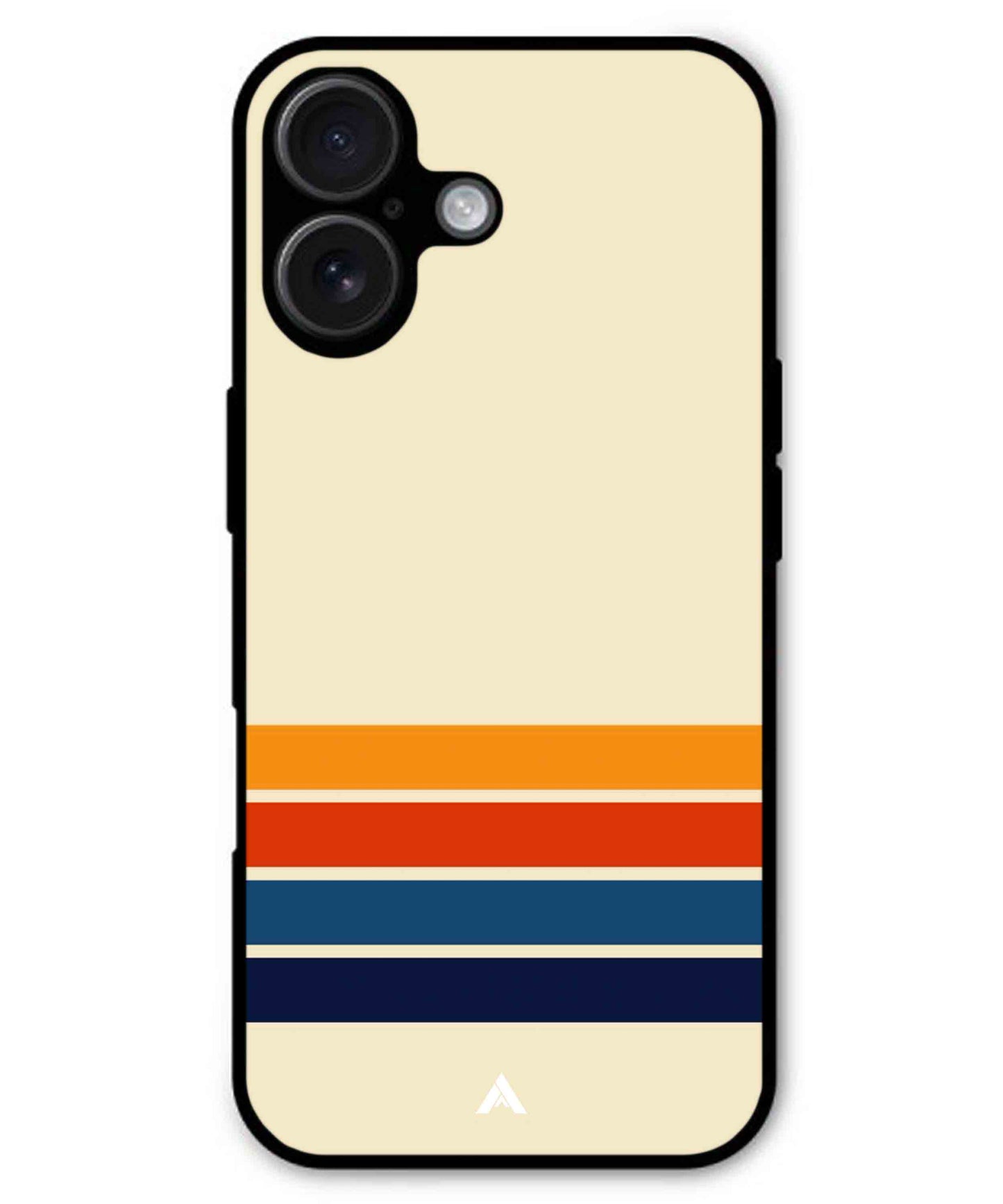 Stripe Pattern 12 Metal Back Cover Phone Case for iPhone 16
