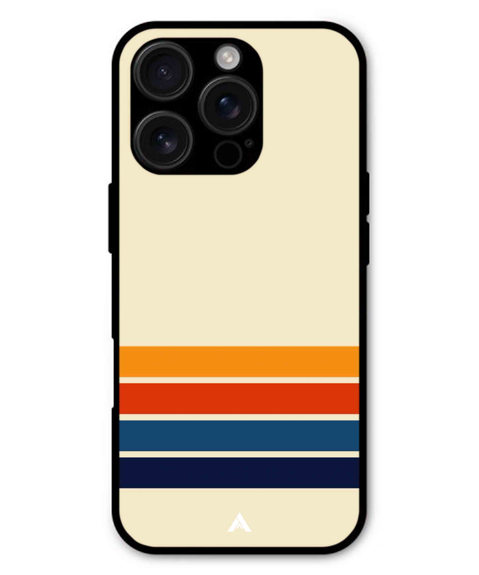 Stripe Pattern 12 Metal Back Cover Phone Case for iPhone 16 Pro