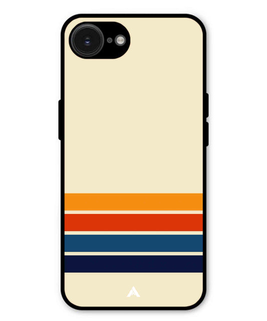 Stripe Pattern 12 Metal Back Cover Phone Case for iPhone 16e