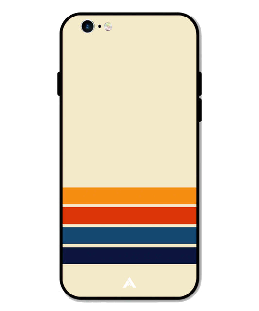 Stripe Pattern 12 Metal Back Cover Phone Case for iPhone 6 Plus
