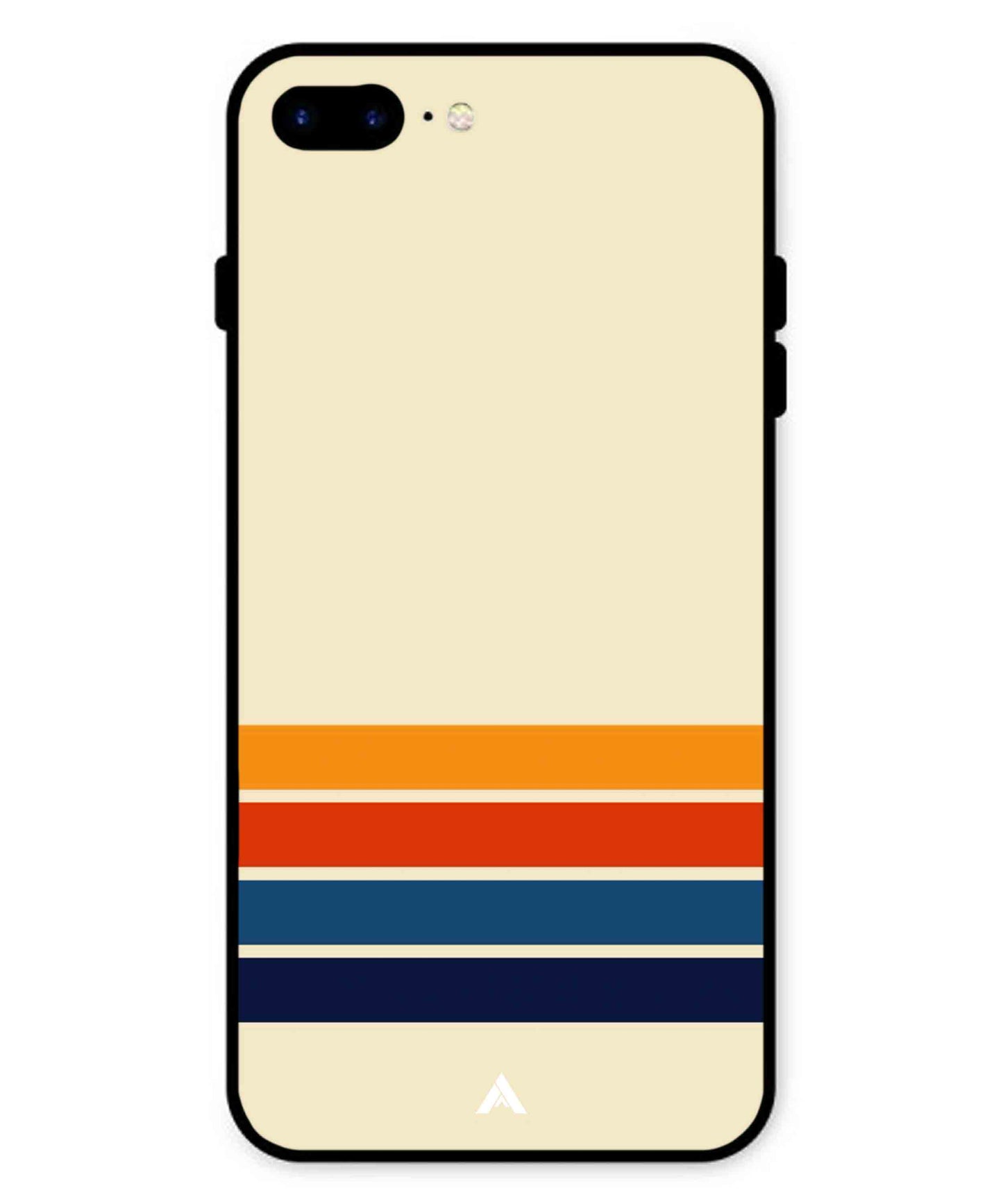 Stripe Pattern 12 Metal Back Cover Phone Case for iPhone 8 Plus