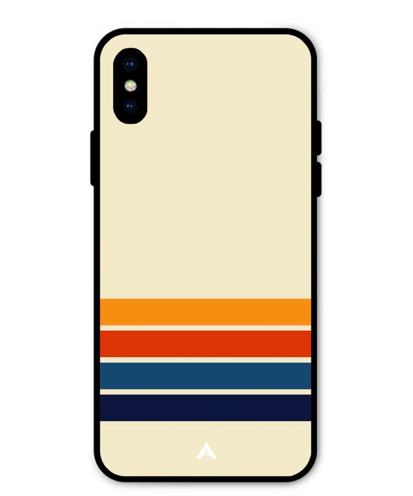 Stripe Pattern 12 Metal Back Cover Phone Case for iPhone X