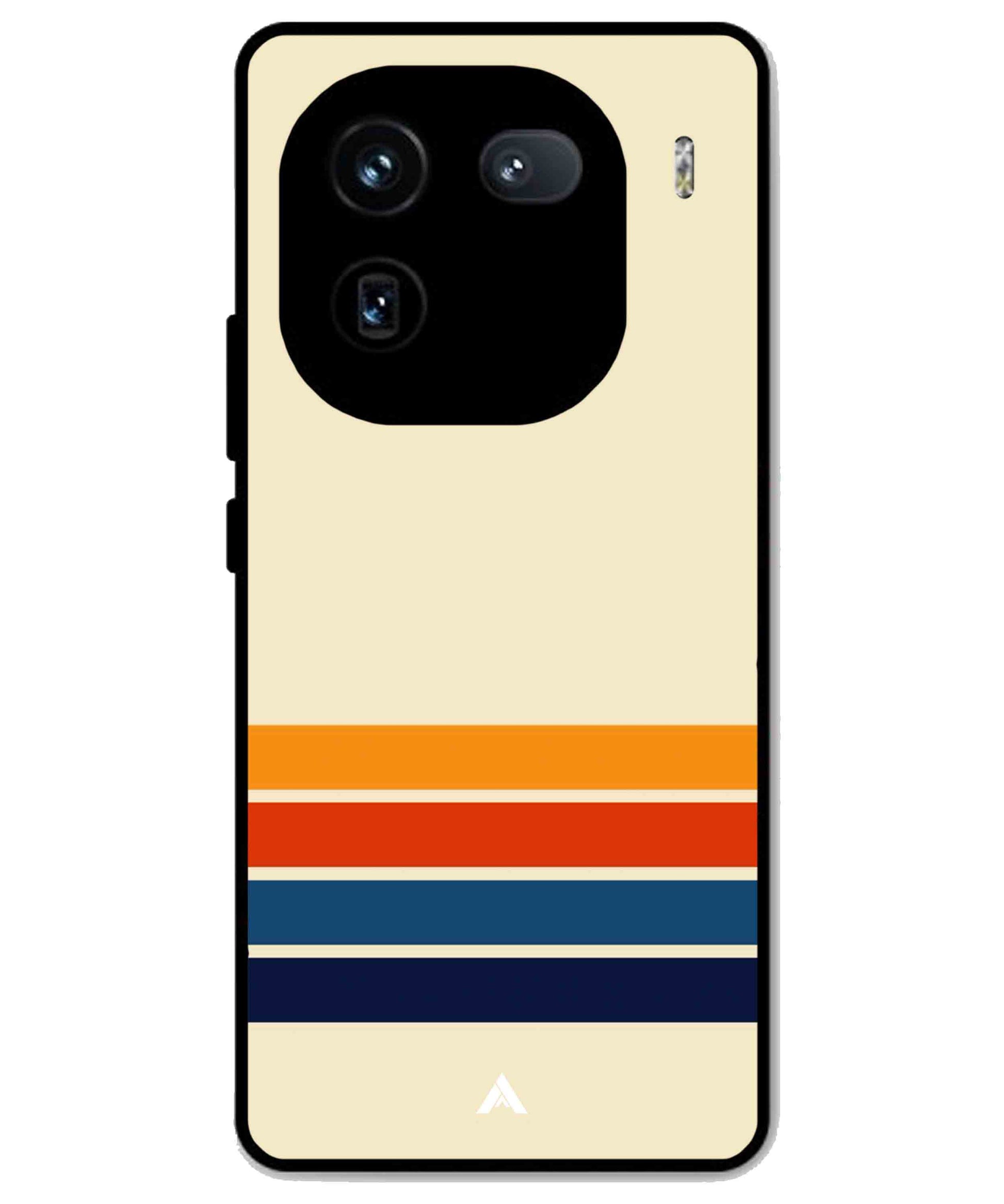 Stripe Pattern 12 Metal Back Cover Phone Case for iQOO 12