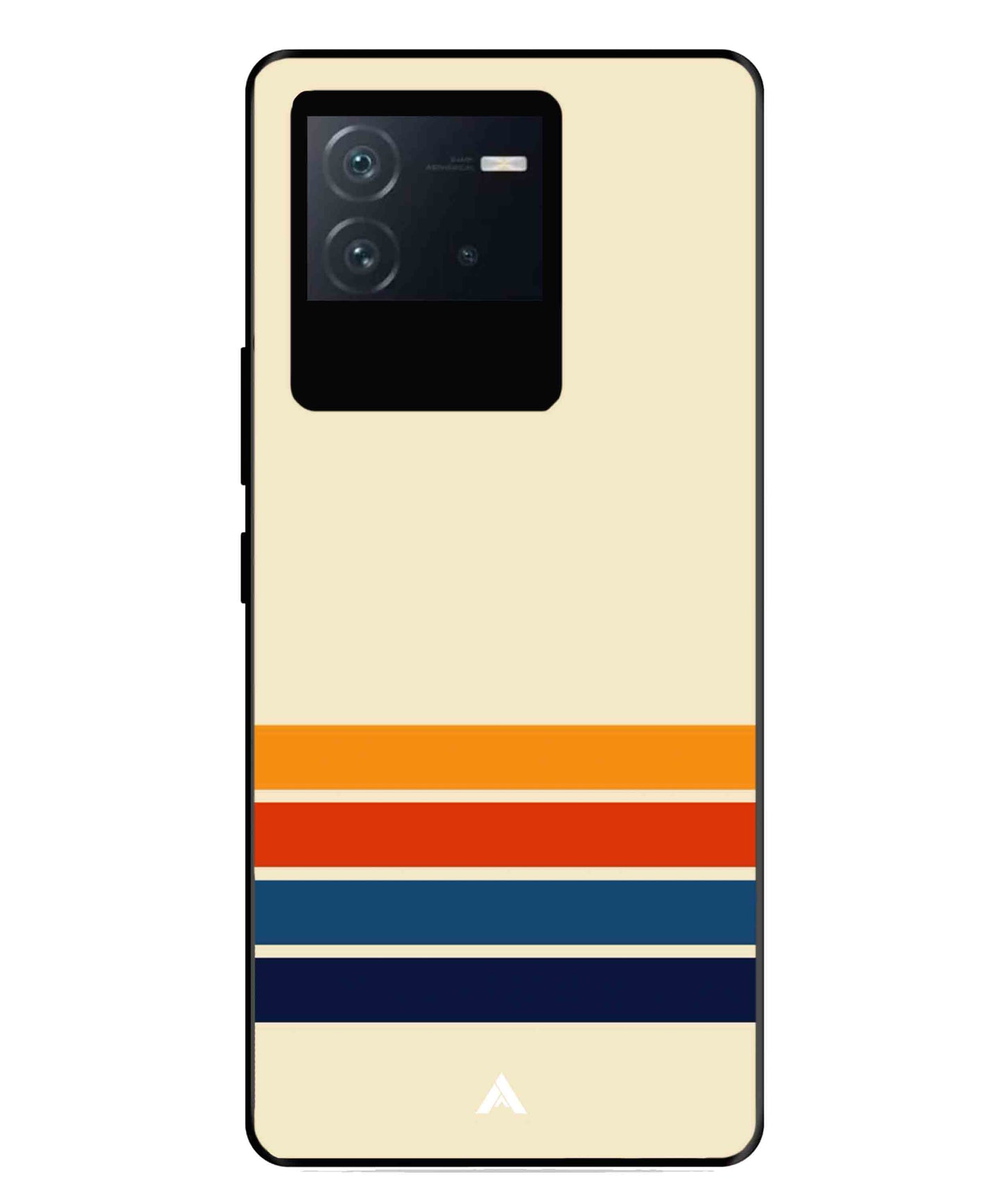 Stripe Pattern 12 Metal Back Cover Phone Case for iQOO Neo 6