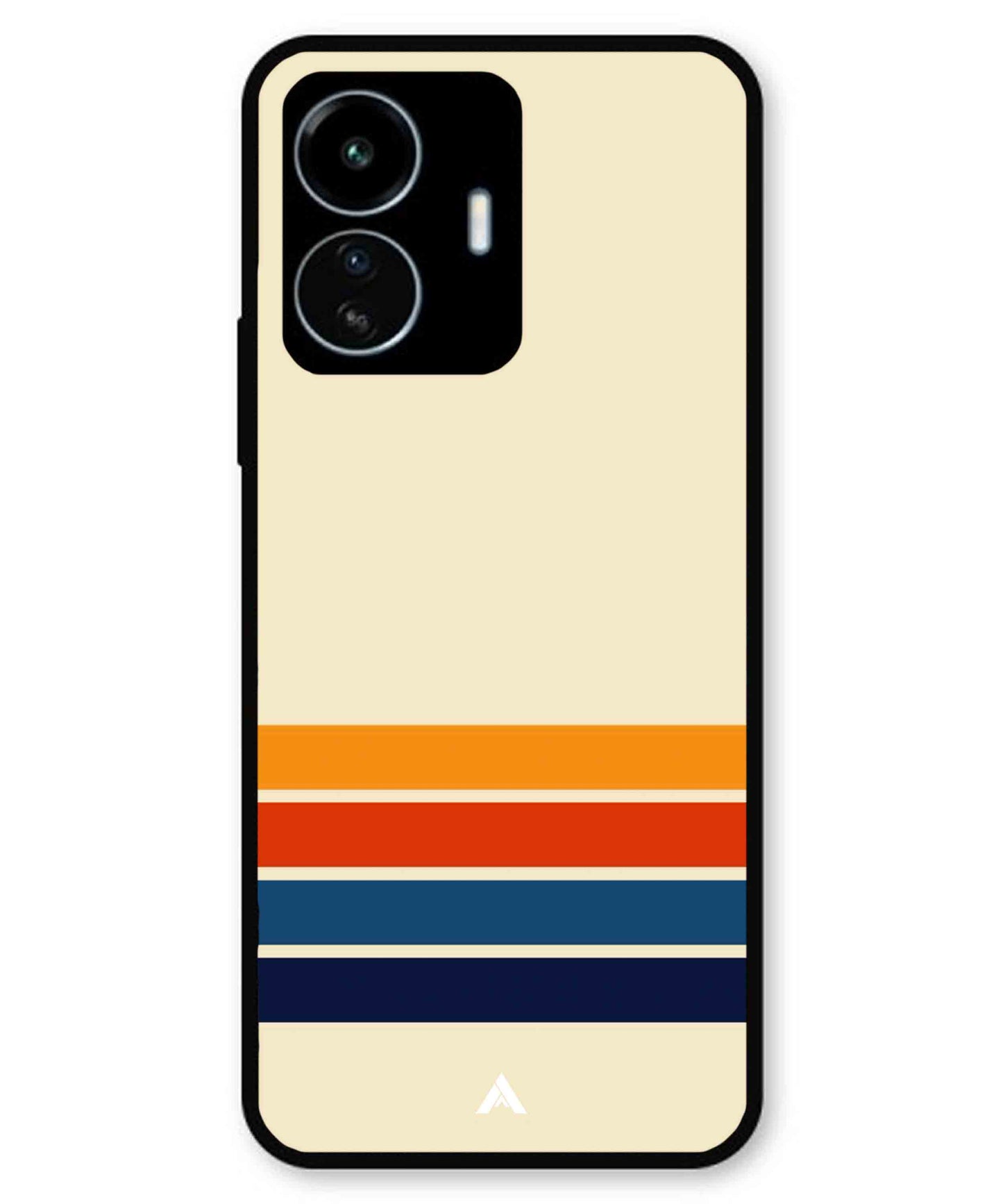 Stripe Pattern 12 Metal Back Cover Phone Case for iQOO Z6 Lite