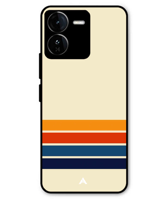 Stripe Pattern 12 Metal Back Cover Phone Case for iQOO Z9