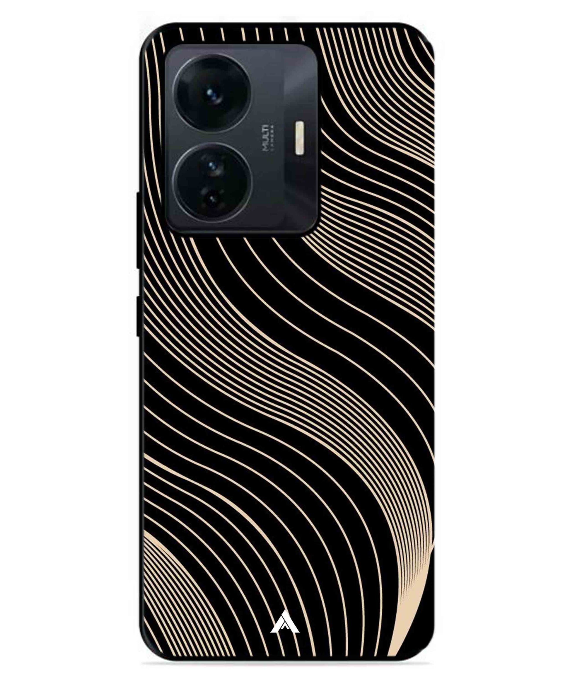 Stripe Pattern 13 Metal Back Cover Phone Case for IQOO Z6 Pro