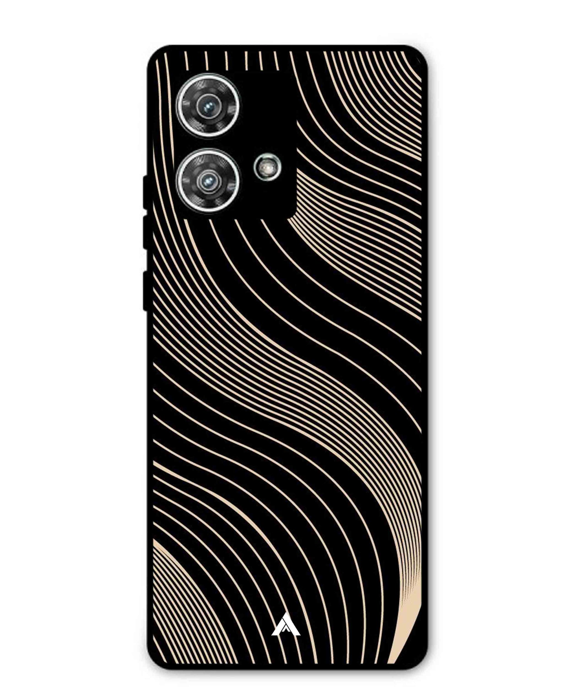 Stripe Pattern 13 Metal Back Cover Phone Case for Moto Edge 40 Neo