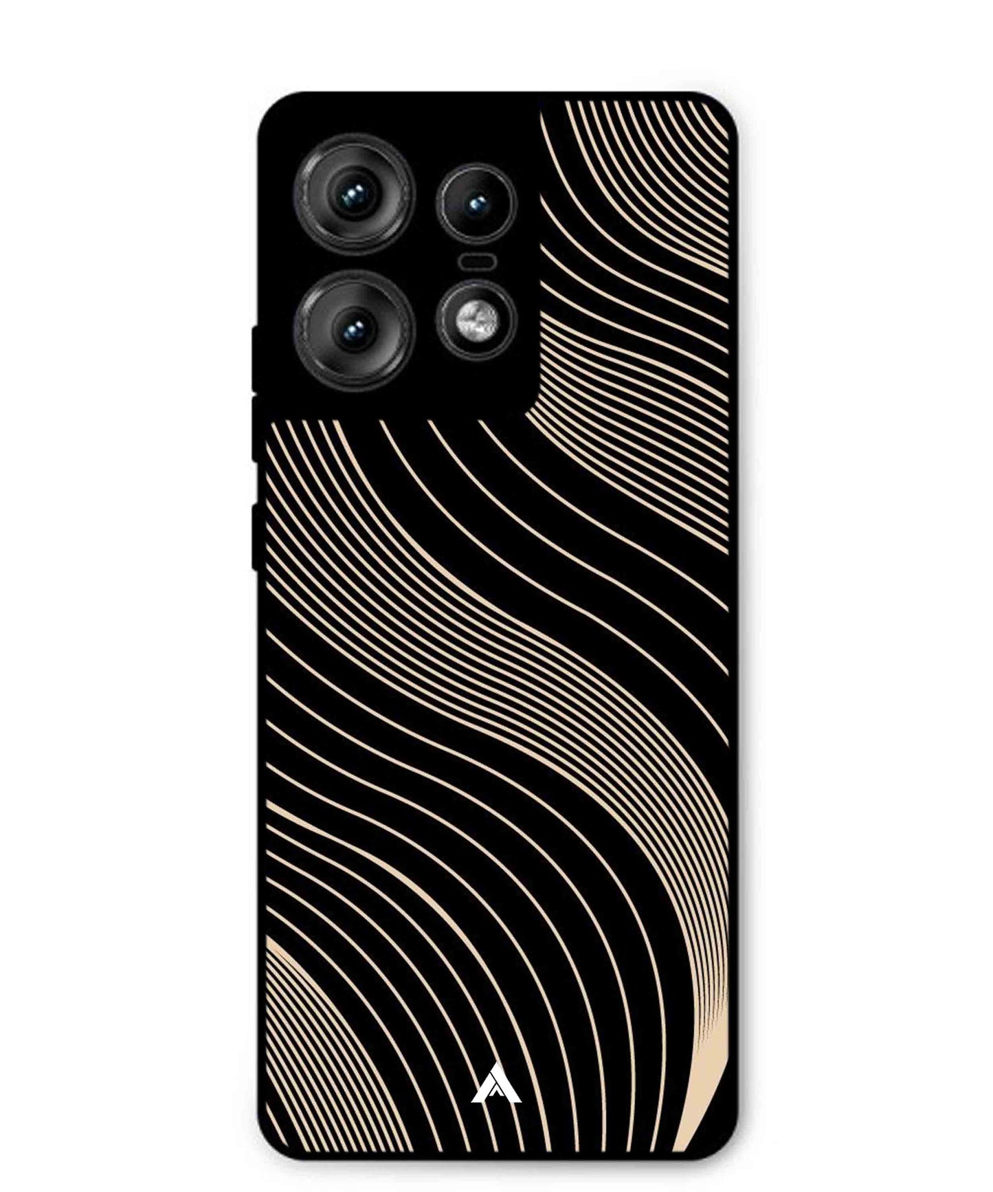 Stripe Pattern 13 Metal Back Cover Phone Case for Moto Edge 50 Pro