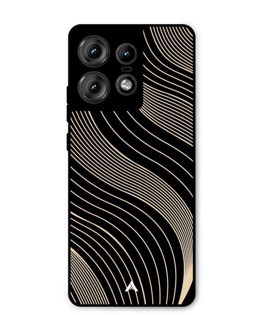 Stripe Pattern 13 Metal Back Cover Phone Case for Moto Edge 50 Pro