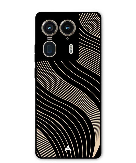 Stripe Pattern 13 Metal Back Cover Phone Case for Moto Edge 50 Ultra