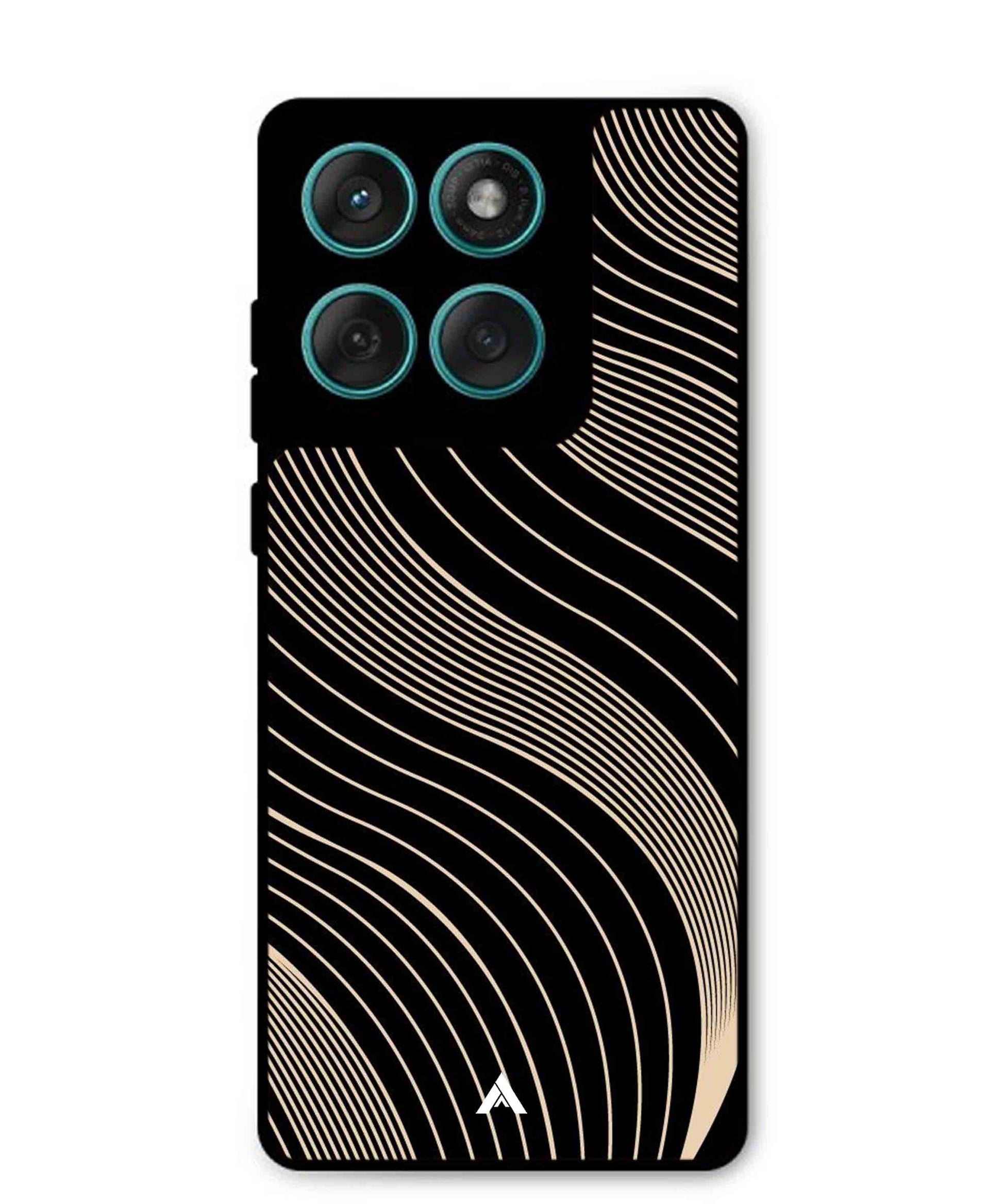 Stripe Pattern 13 Metal Back Cover Phone Case for Moto Edge 60 Fusion