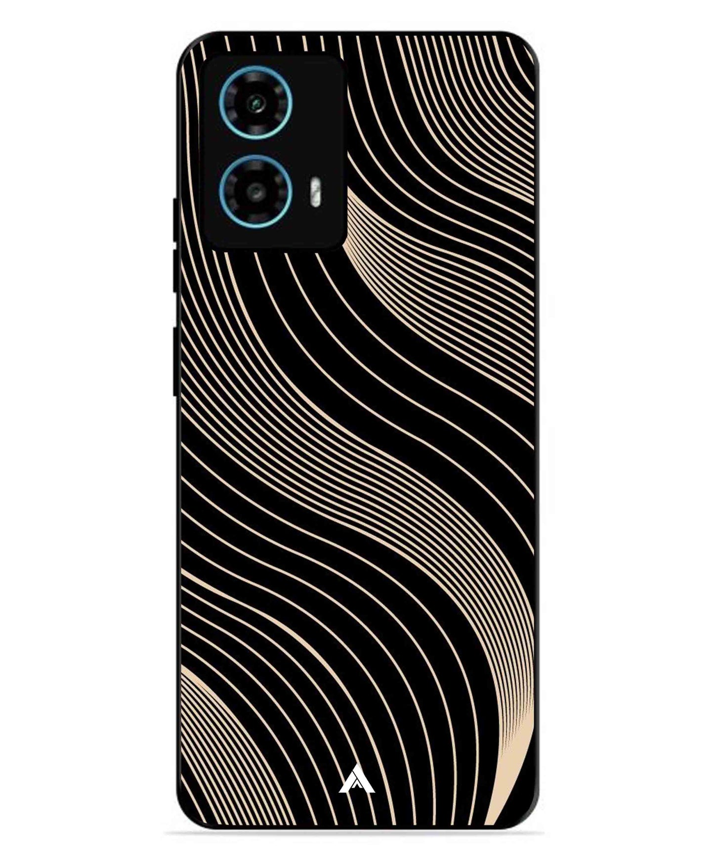 Stripe Pattern 13 Metal Back Cover Phone Case for Moto G34