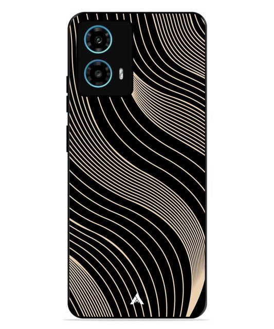Stripe Pattern 13 Metal Back Cover Phone Case for Moto G34
