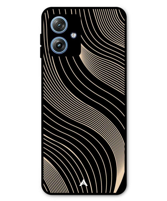 Stripe Pattern 13 Metal Back Cover Phone Case for Moto G54
