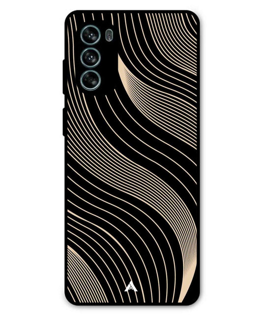 Stripe Pattern 13 Metal Back Cover Phone Case for Moto G62