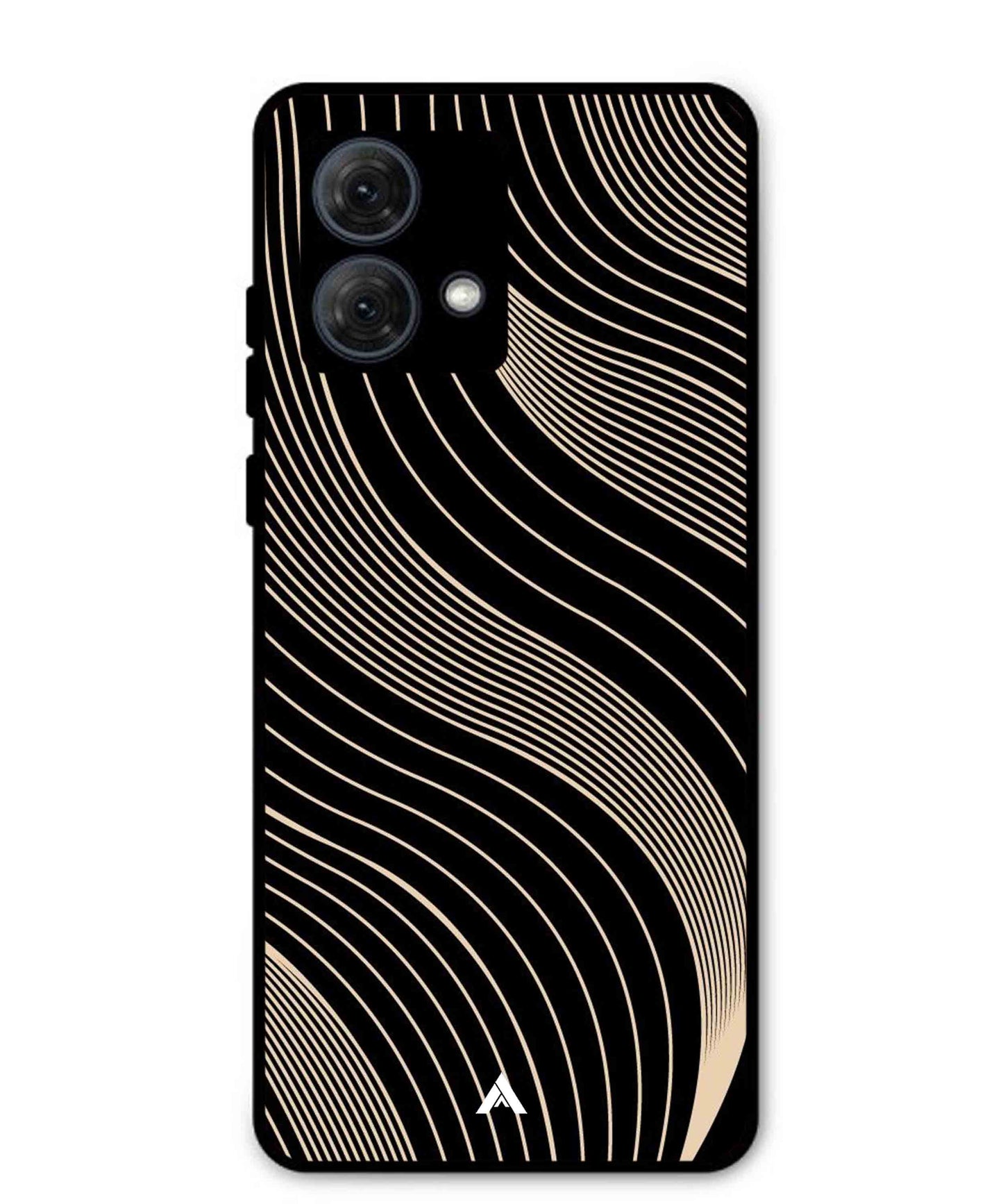 Stripe Pattern 13 Metal Back Cover Phone Case for Moto G84