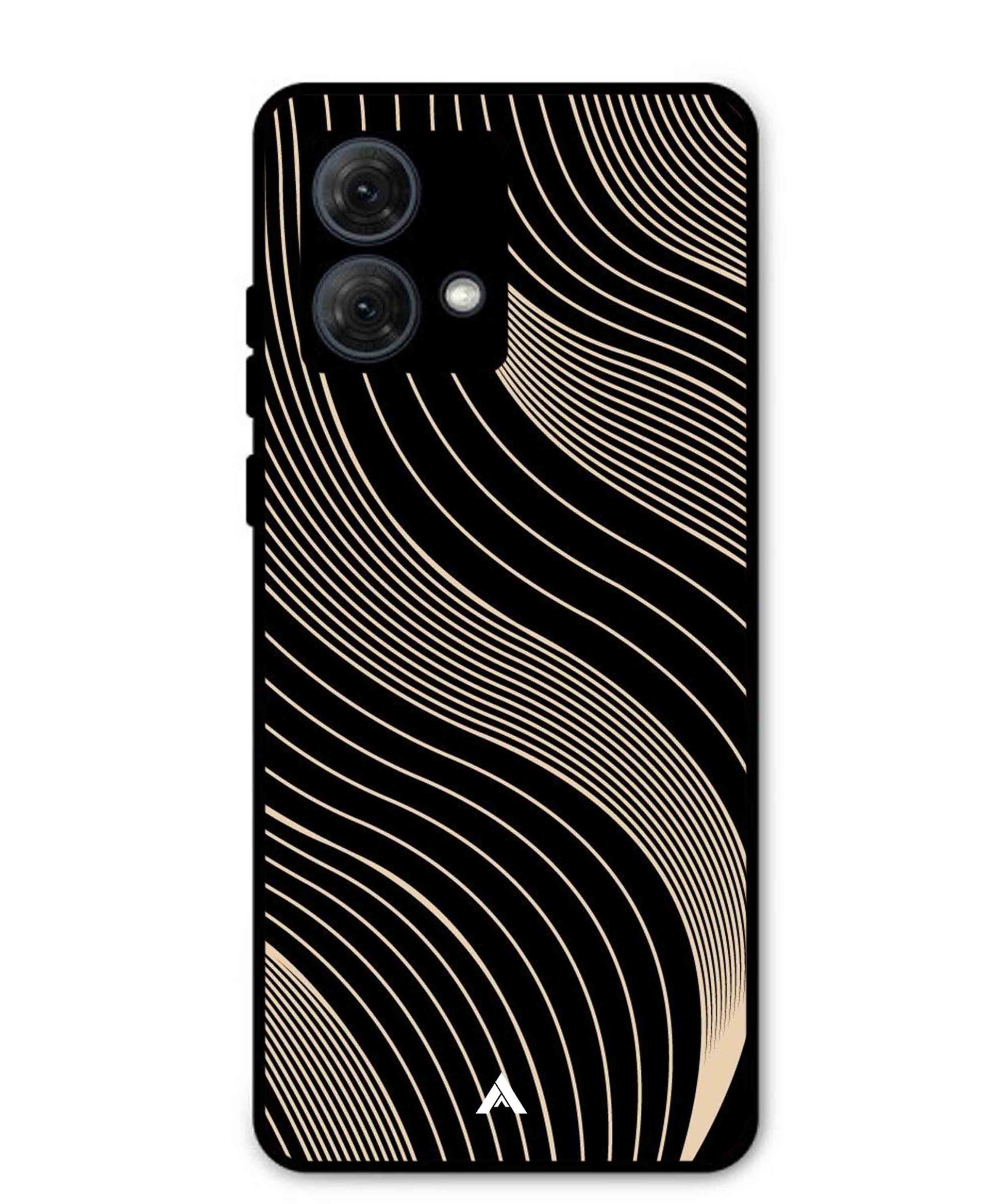 Stripe Pattern 13 Metal Back Cover Phone Case for Moto G84
