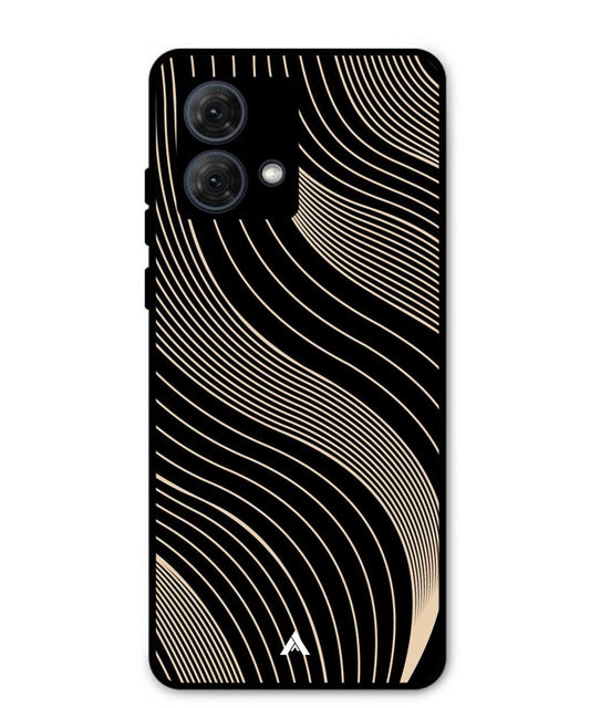 Stripe Pattern 13 Metal Back Cover Phone Case for Moto G84