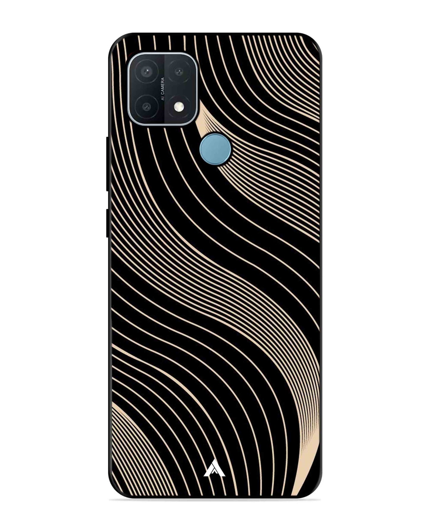Stripe Pattern 13 Metal Back Cover Phone Case for OPPO A15