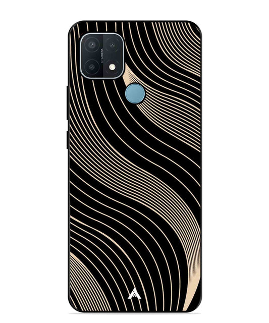 Stripe Pattern 13 Metal Back Cover Phone Case for OPPO A15