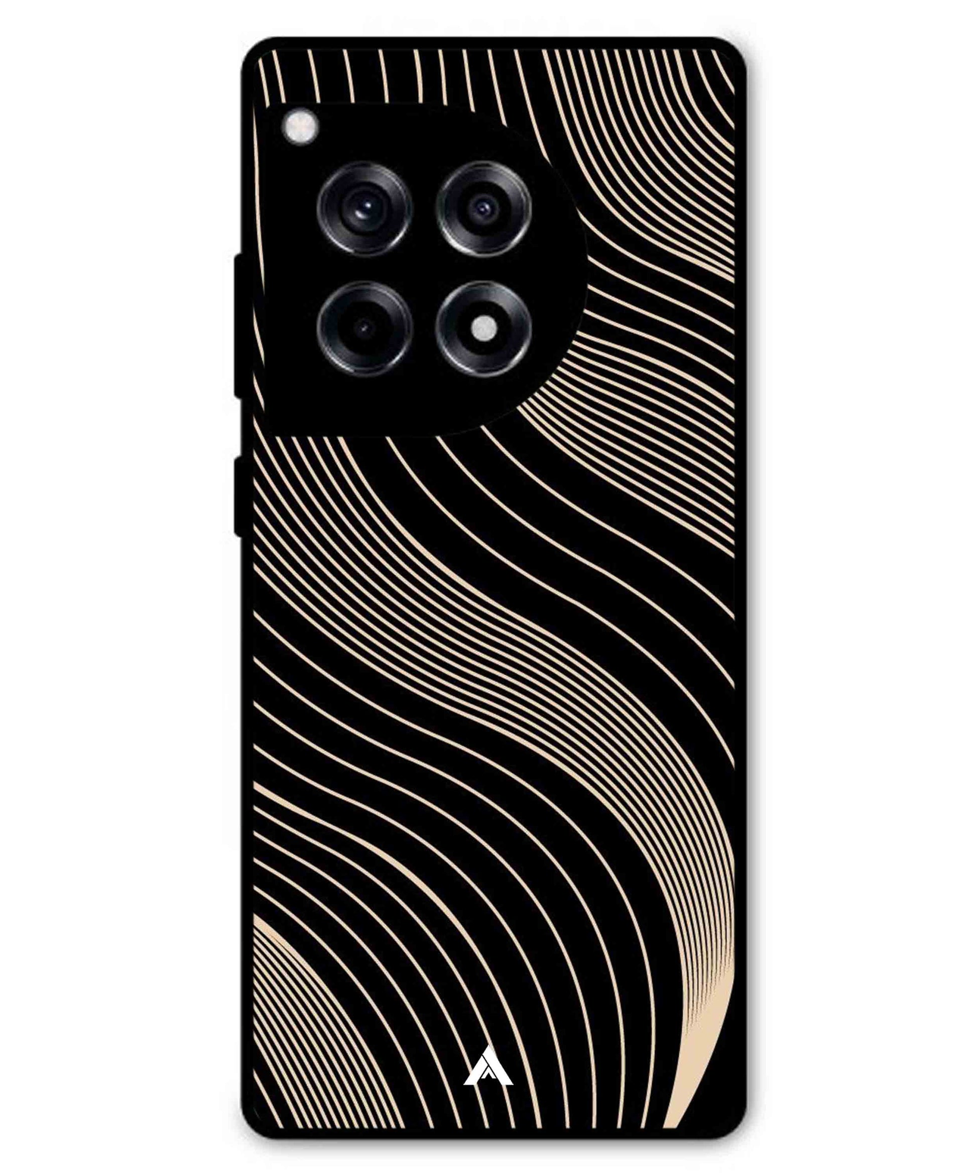 Stripe Pattern 13 Metal Back Cover Phone Case for Oneplus 12R
