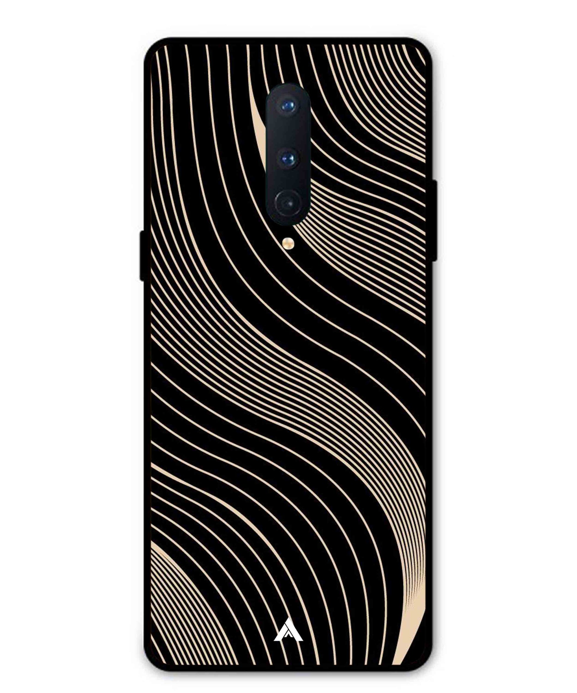 Stripe Pattern 13 Metal Back Cover Phone Case for Oneplus 8