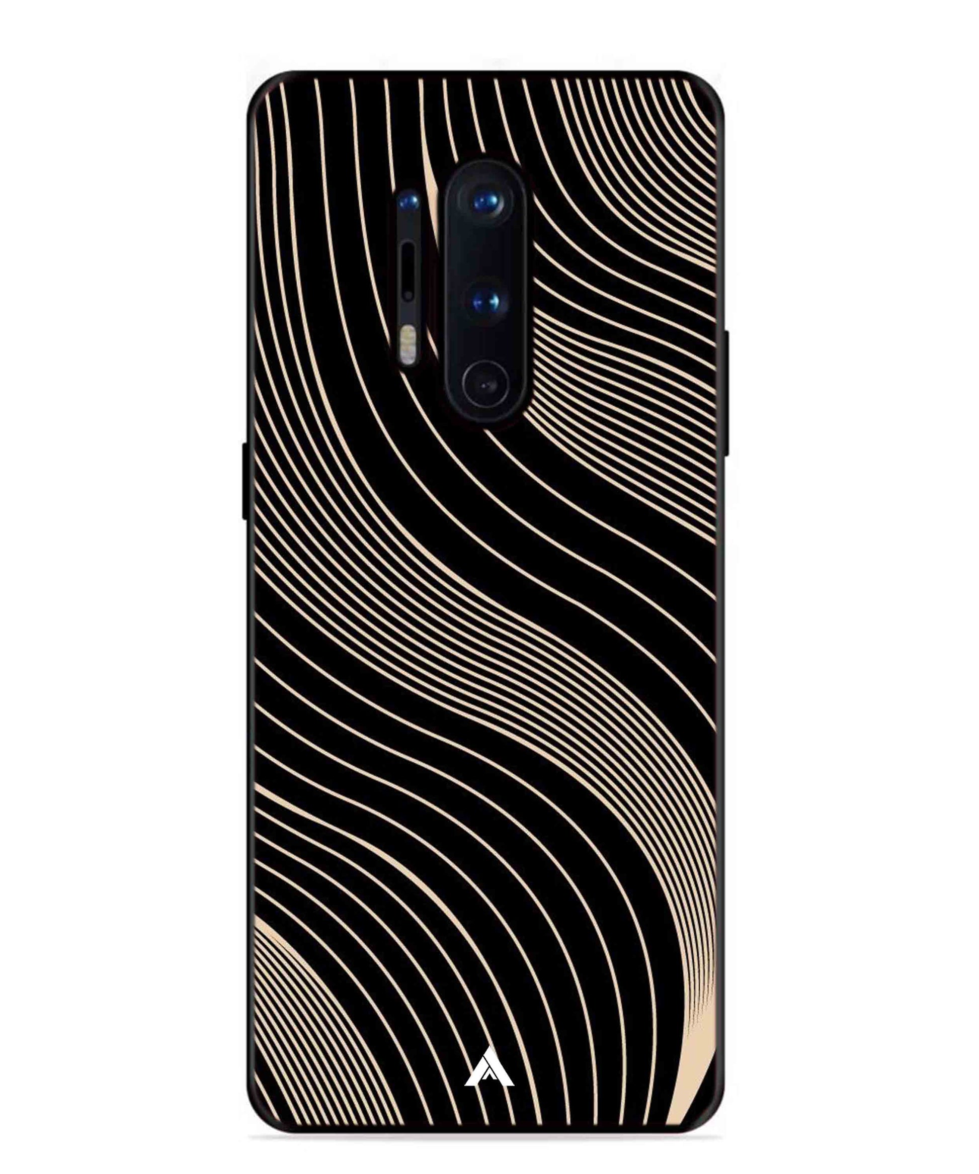 Stripe Pattern 13 Metal Back Cover Phone Case for Oneplus 8 Pro