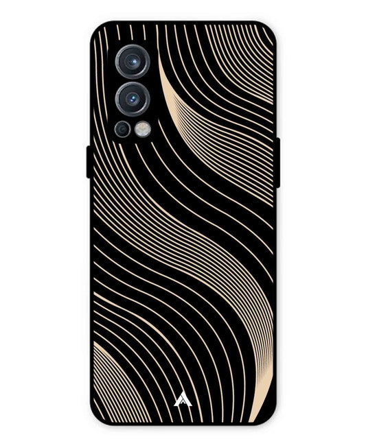Stripe Pattern 13 Metal Back Cover Phone Case for Oneplus Nord 2