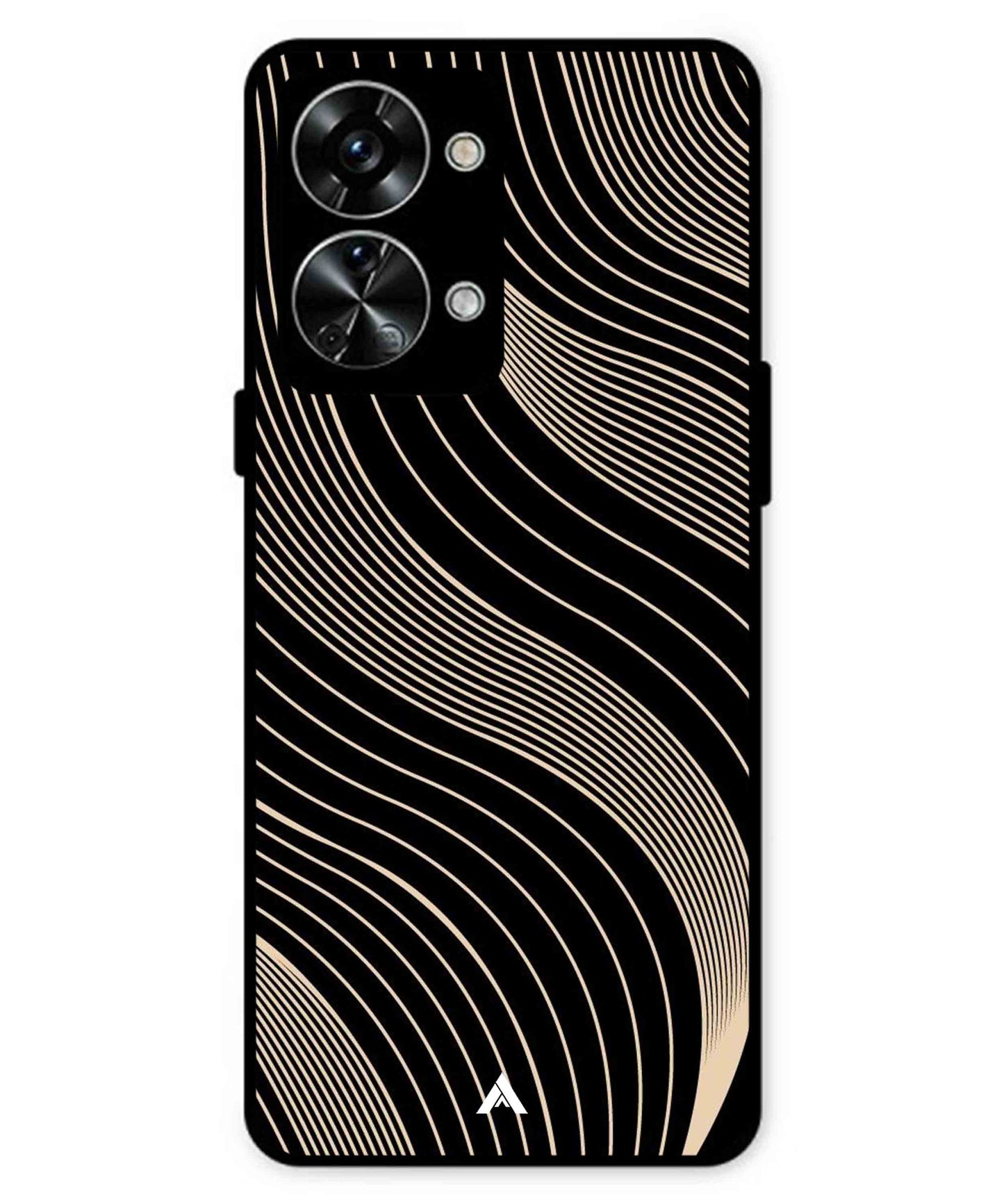 Stripe Pattern 13 Metal Back Cover Phone Case for Oneplus Nord 2T
