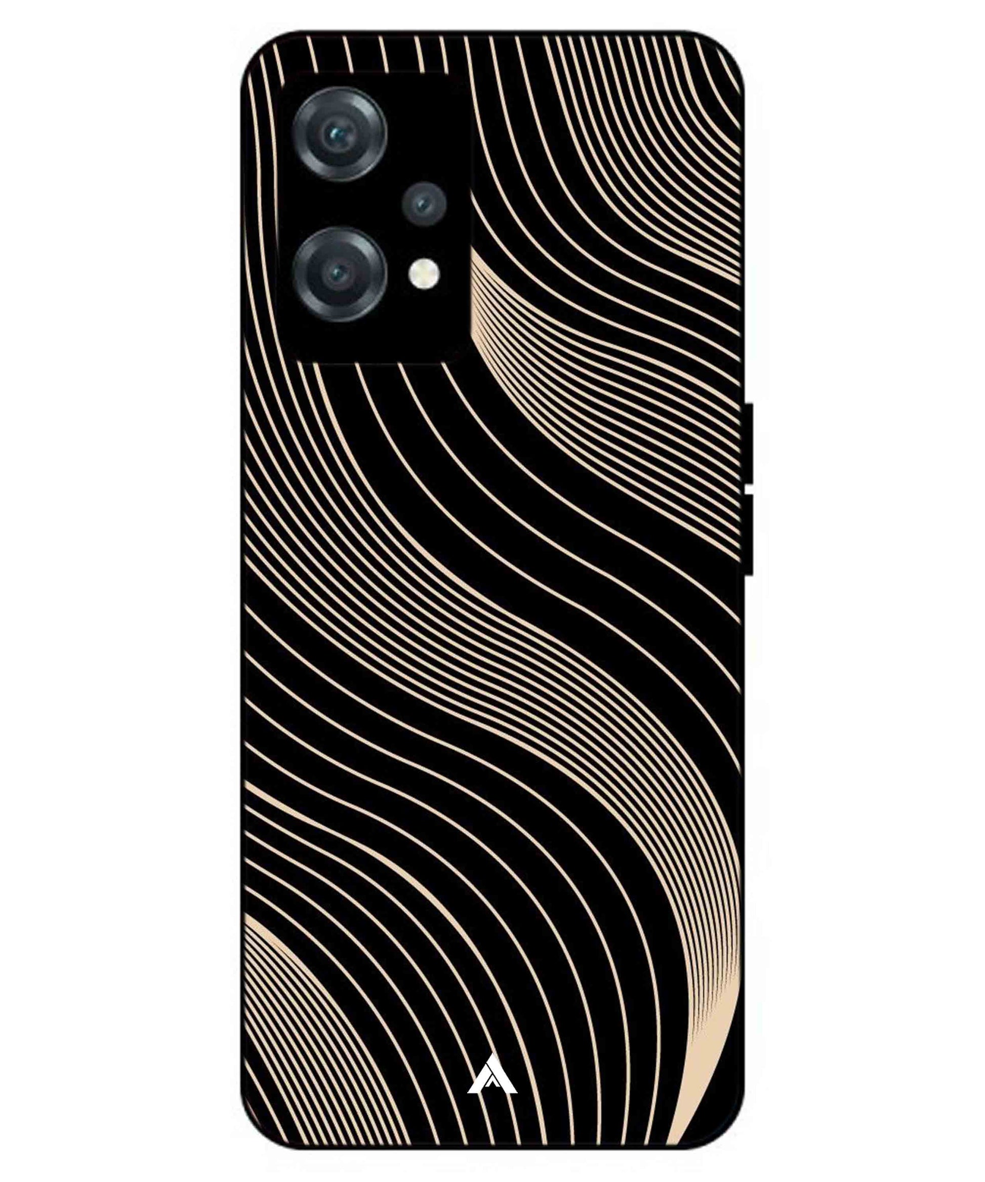 Stripe Pattern 13 Metal Back Cover Phone Case for Oneplus Nord CE 2 Lite
