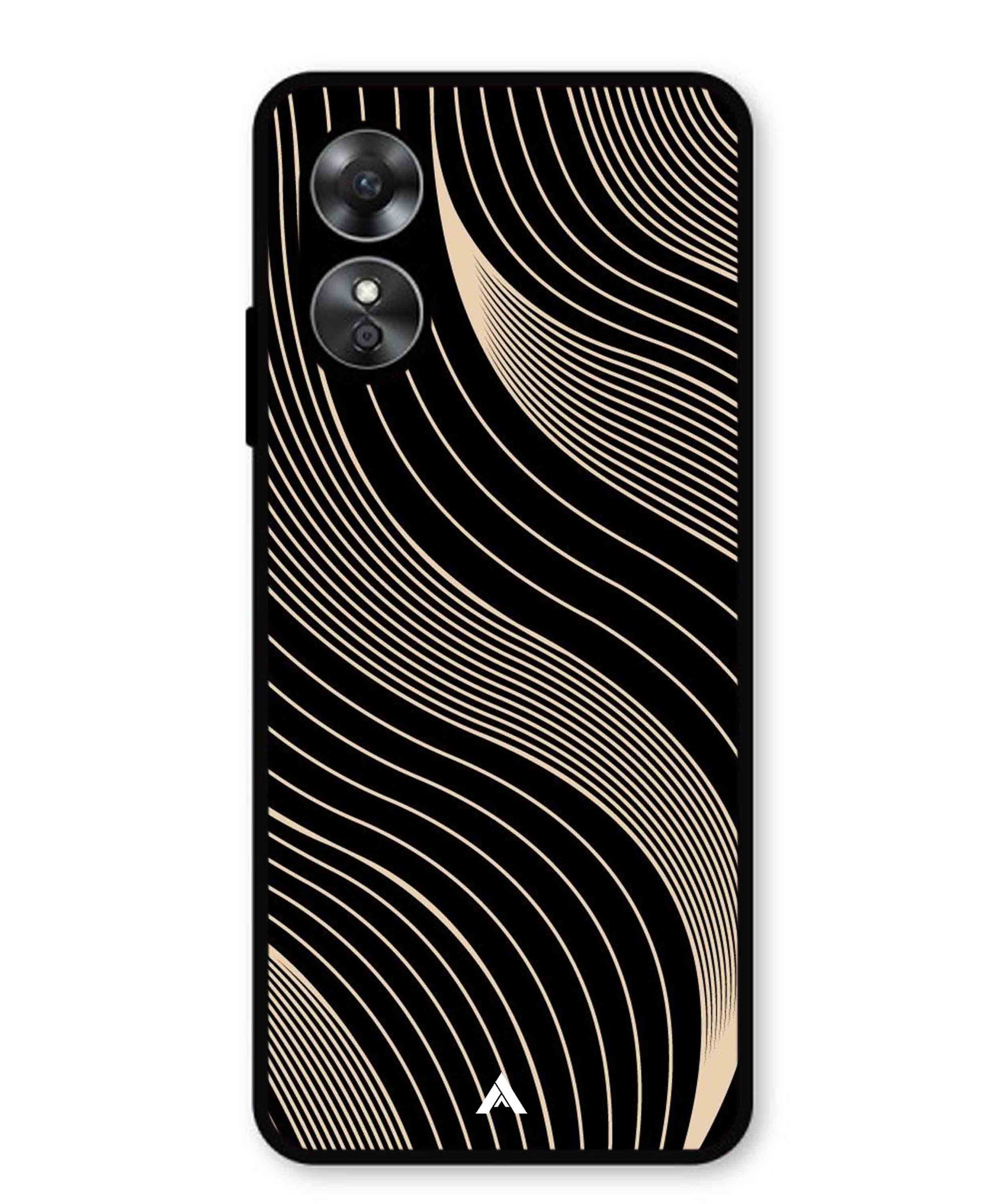 Stripe Pattern 13 Metal Back Cover Phone Case for Oppo A17