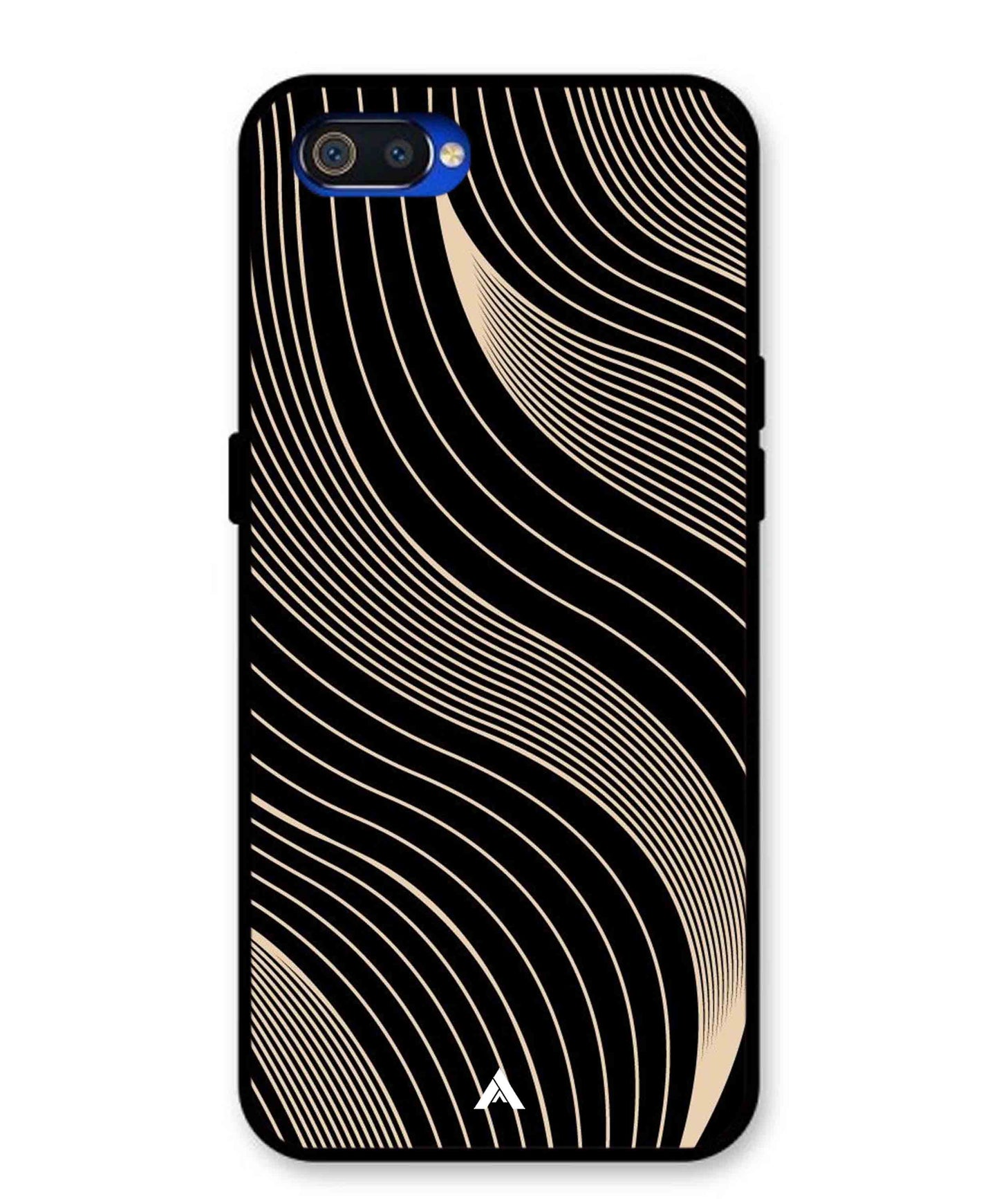 Stripe Pattern 13 Metal Back Cover Phone Case for Oppo A1K
