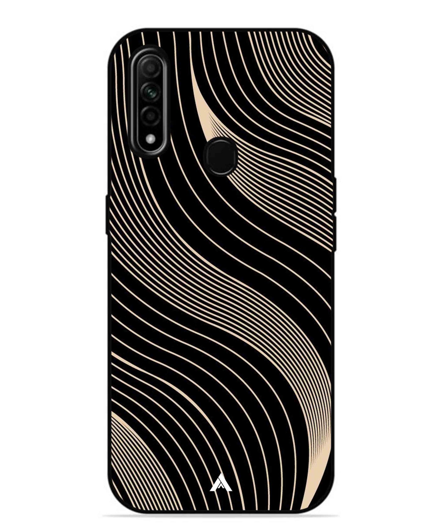 Stripe Pattern 13 Metal Back Cover Phone Case for Oppo A31