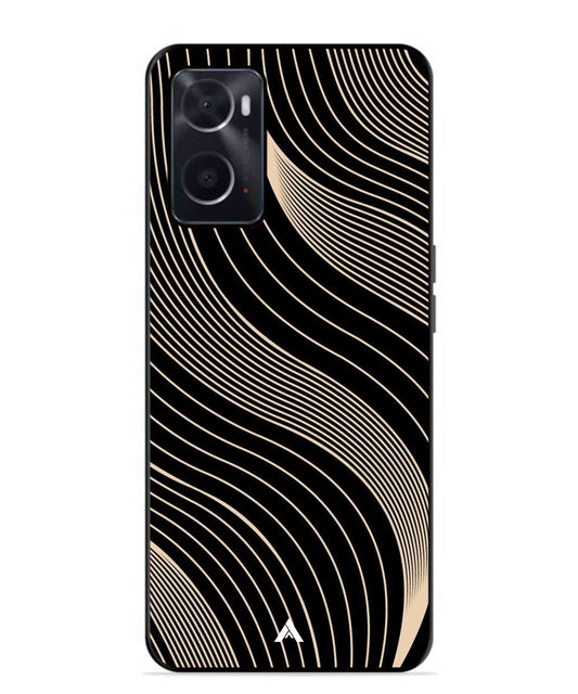 Stripe Pattern 13 Metal Back Cover Phone Case for Oppo A36