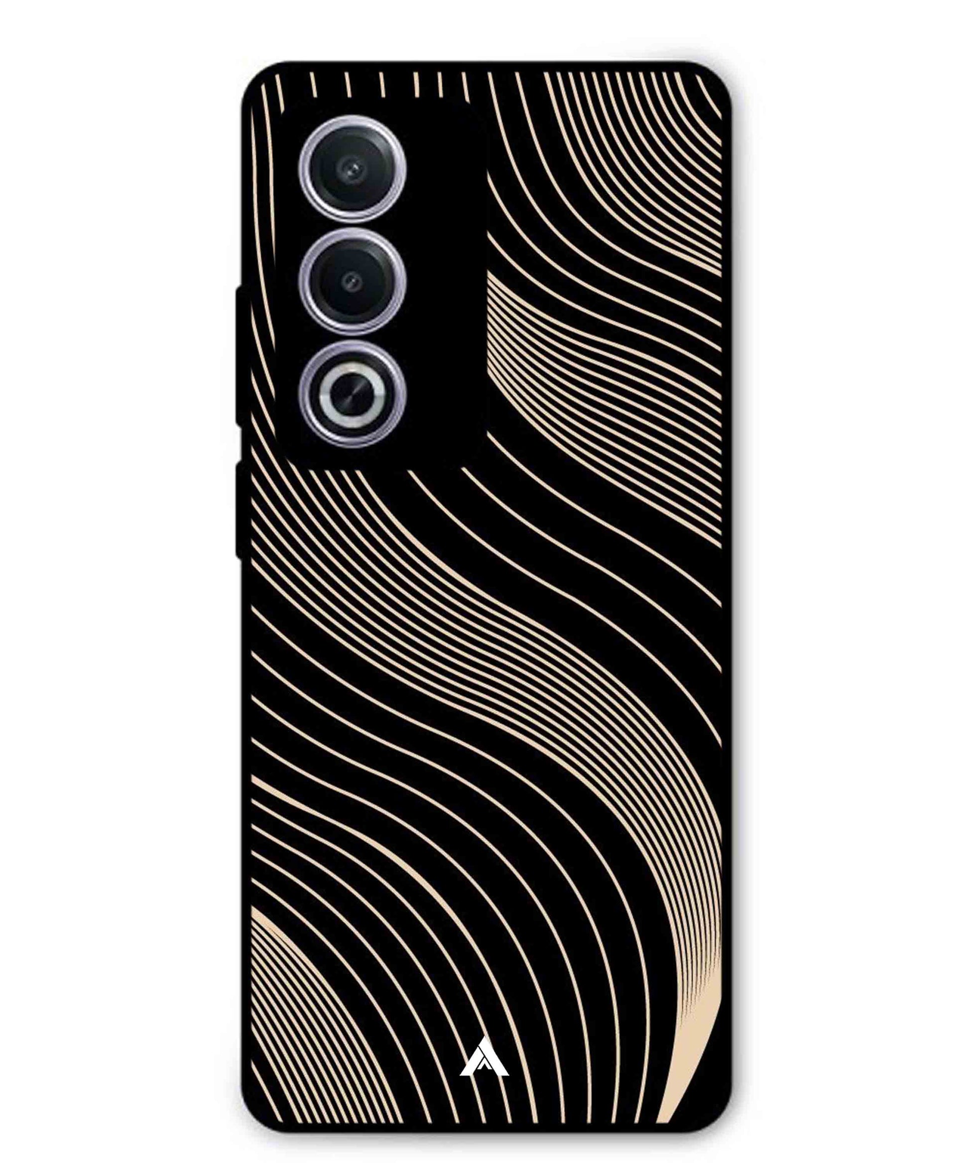 Stripe Pattern 13 Metal Back Cover Phone Case for Oppo A3 Pro