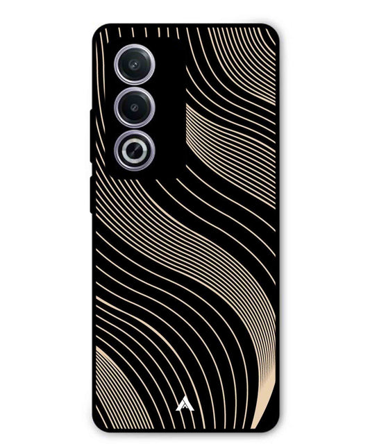 Stripe Pattern 13 Metal Back Cover Phone Case for Oppo A3 Pro