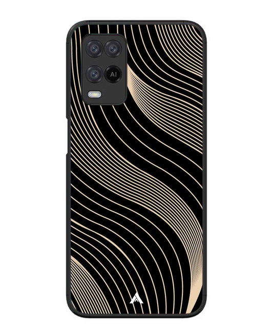 Stripe Pattern 13 Metal Back Cover Phone Case for Oppo A54