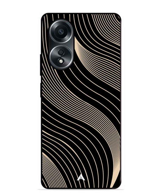 Stripe Pattern 13 Metal Back Cover Phone Case for Oppo A58