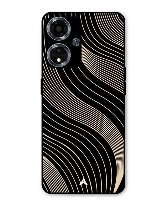 Stripe Pattern 13 Metal Back Cover Phone Case for Oppo A59