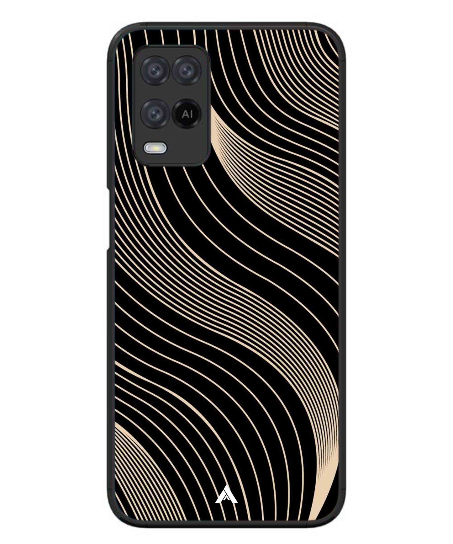 Stripe Pattern 13 Metal Back Cover Phone Case for Oppo A74