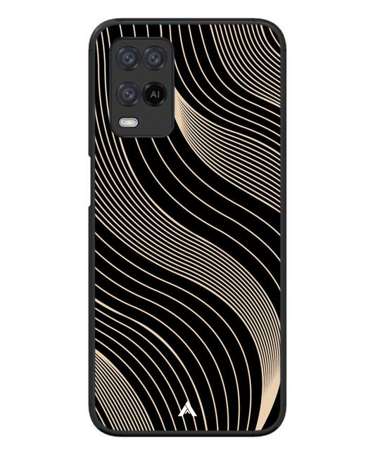 Stripe Pattern 13 Metal Back Cover Phone Case for Oppo A74