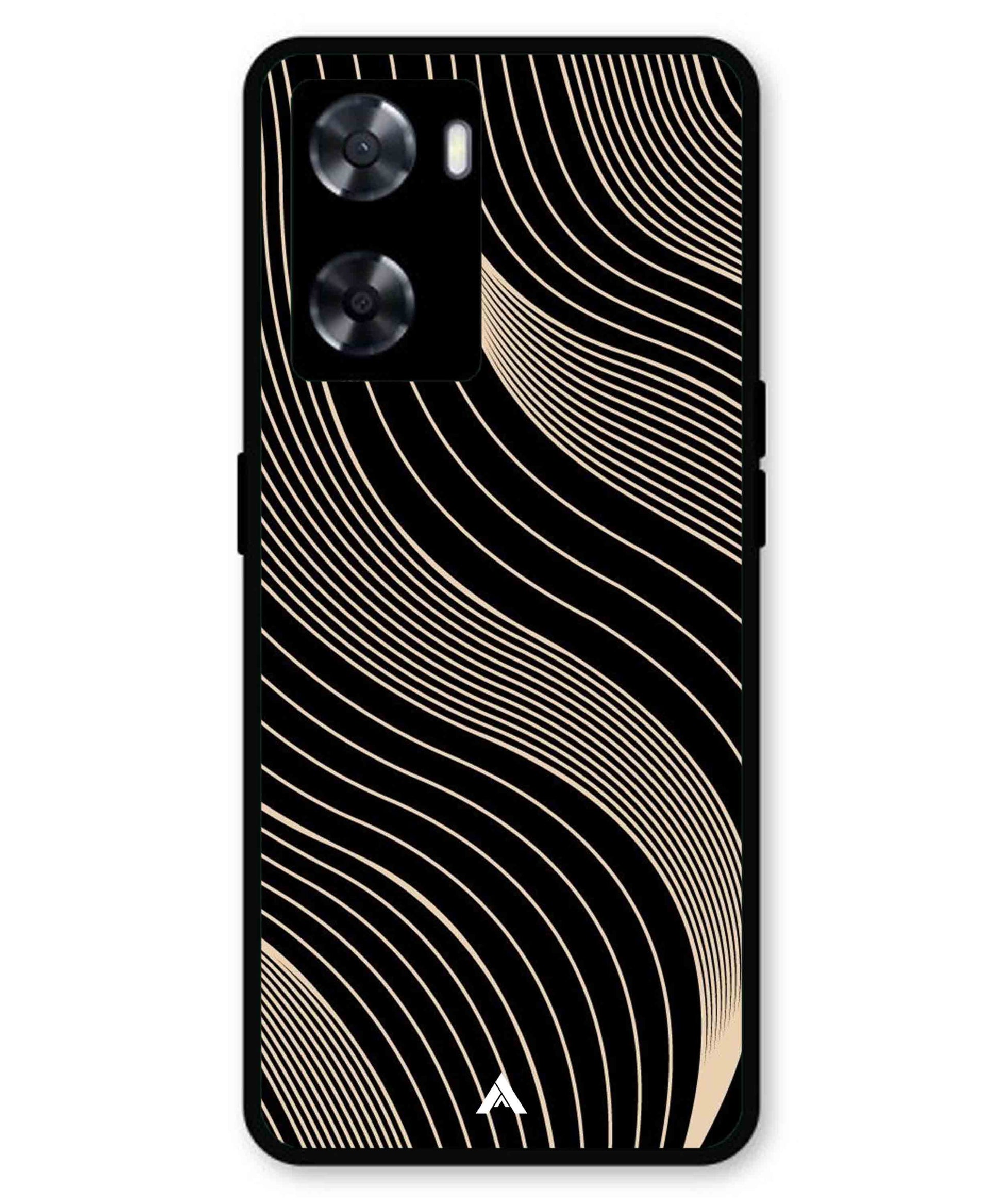 Stripe Pattern 13 Metal Back Cover Phone Case for Oppo A77