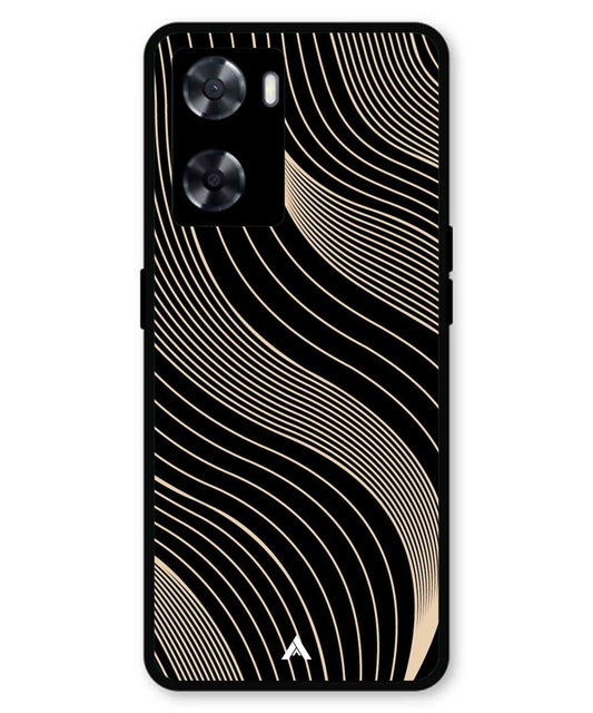 Stripe Pattern 13 Metal Back Cover Phone Case for Oppo A77s