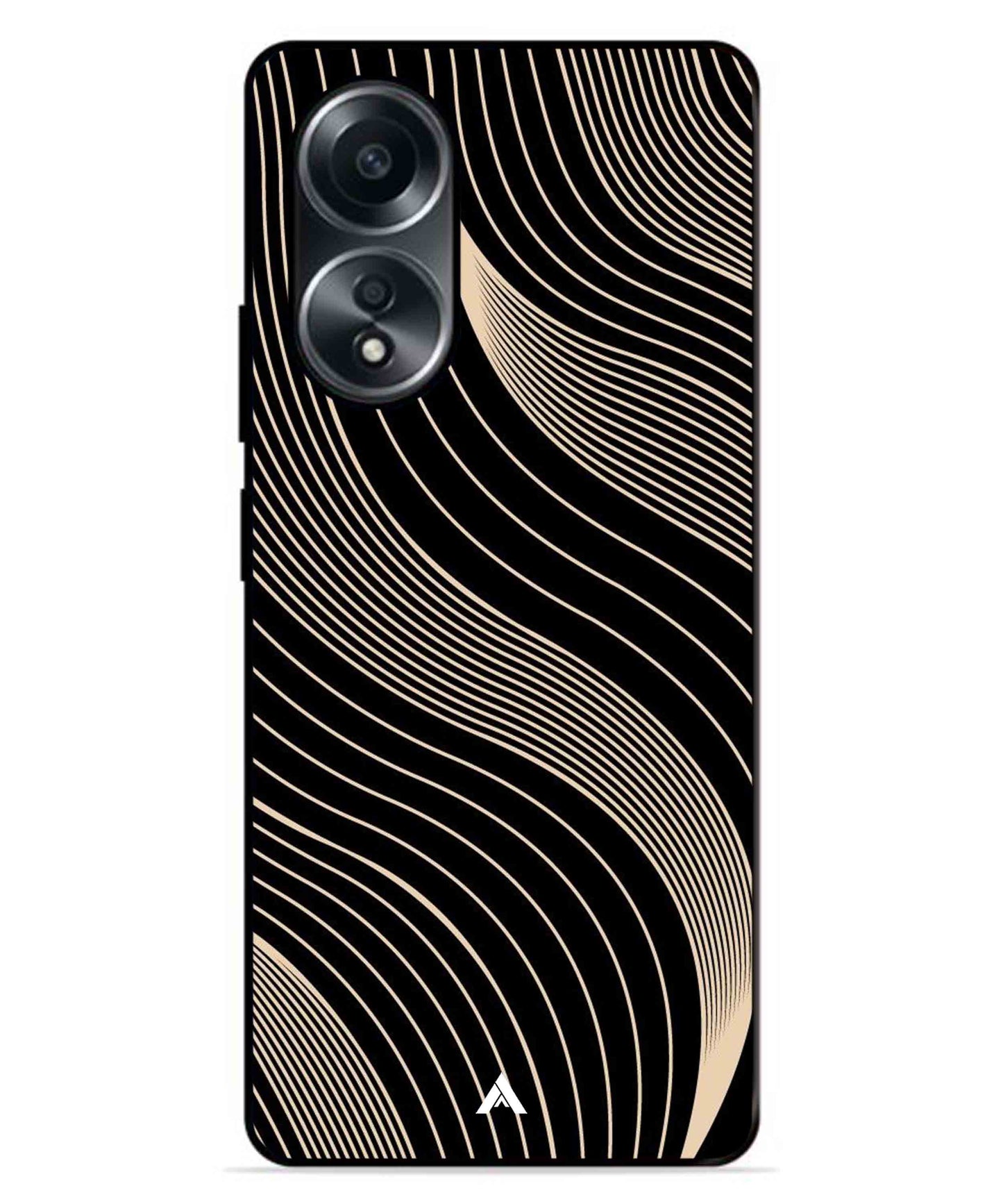 Stripe Pattern 13 Metal Back Cover Phone Case for Oppo A78