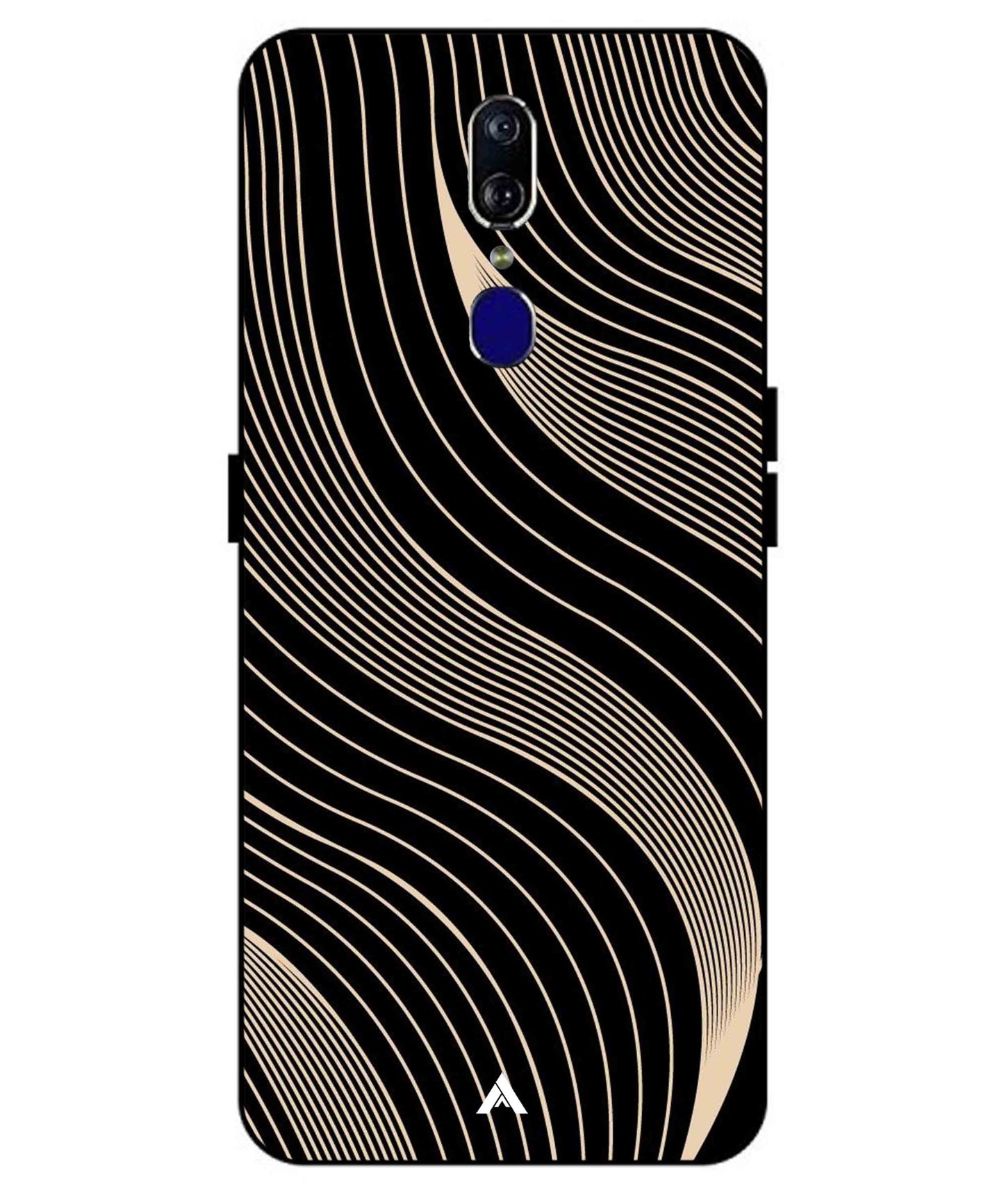 Stripe Pattern 13 Metal Back Cover Phone Case for Oppo F11